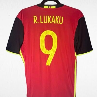 •Belgium 2016 Home Kit – #9 Romelu Lukaku – M {authentic} condition 9,5/10