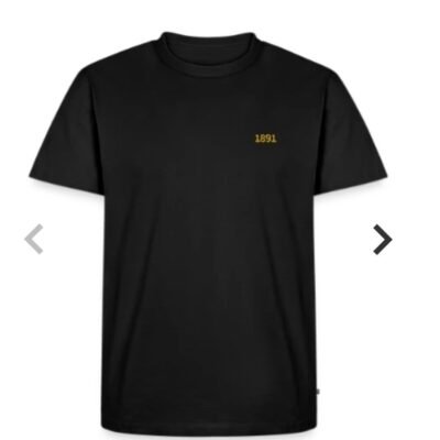 Svart AIK t-shirt broderat 1891 i gult